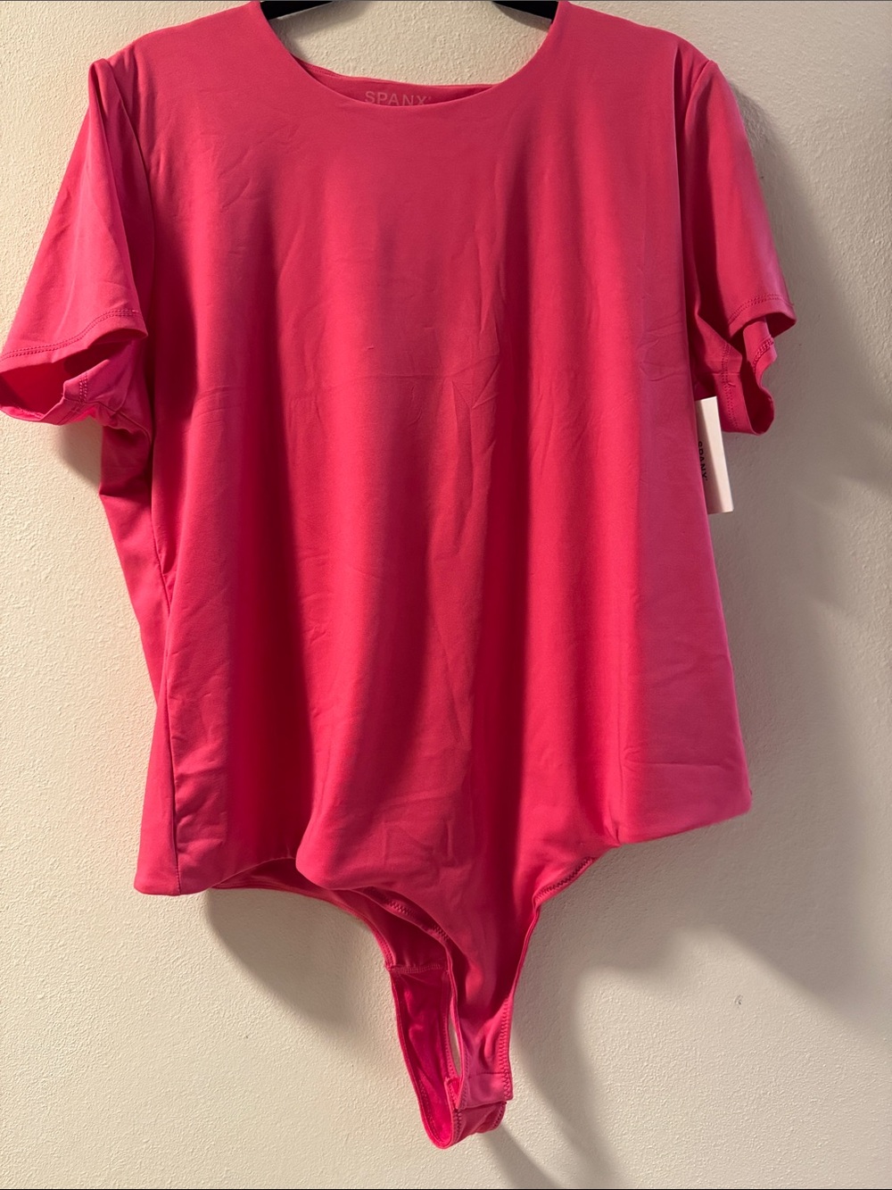 SPANX Bright Pink Short-Sleeve Bodysuit
